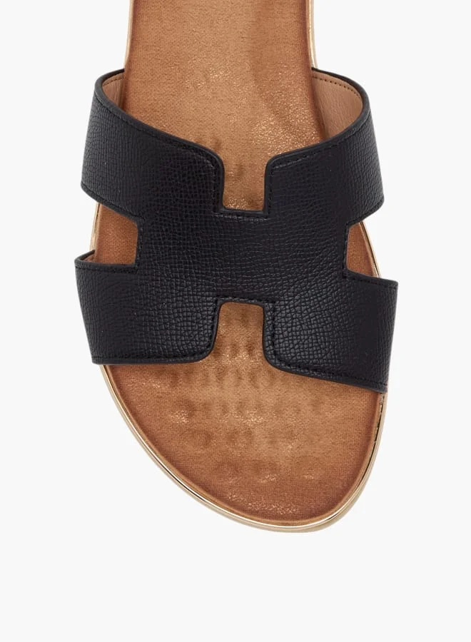 Le Confort BLACK Women Cutout Detail Slip-On Sandals for Women | Best Price UAE