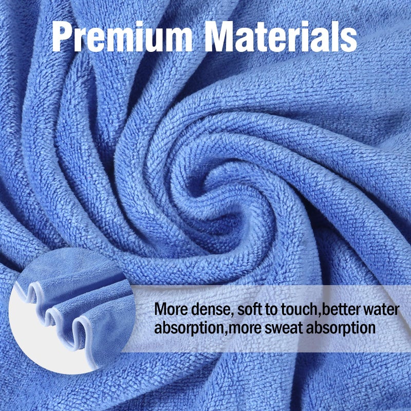 INFICRIME 2 Pack Microfiber Gym Towels, 380 GSM 15"x31" Bigger Size Super Soft Quick-Drying Towels for Workout, Yoga, Fitness, Sports, Sweat Absorbent & Lightweight - Image 3