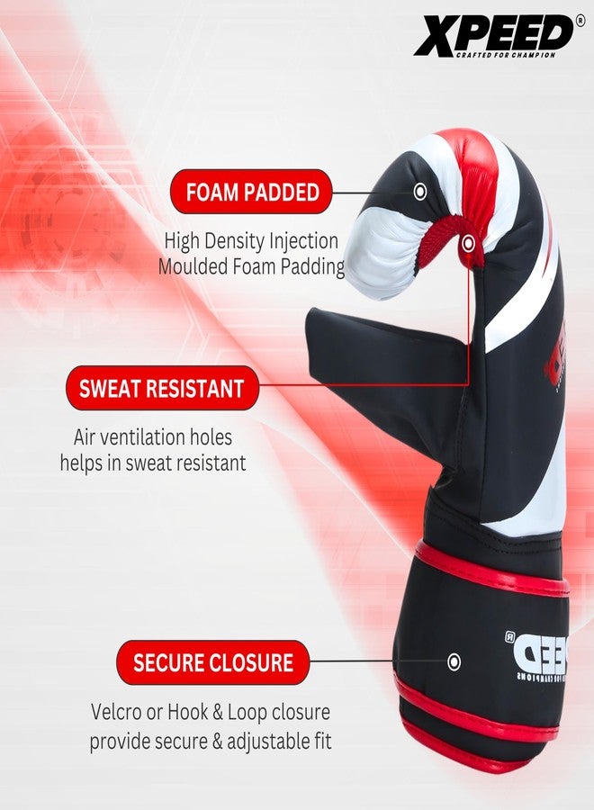 XPEED قفازات Xpeed Premium PU Performer Bag للملاكمة || فنون القتال المختلطة || الكيك بوكسينغ || الملاكمة التايلاندية || مقاومة ممتازة للصدمات للرجال والنساء (زوج واحد) (صغير/متوسط) - Image 5