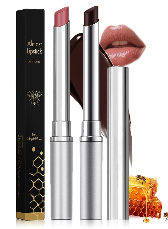 Dulele 2PCS Honey Lipstick Tinted Lip Balm, Glossy Hydrating Lip stick, Sheer Black Jelly Lipstick, Nourishing Black and Pink Lip Stick, Moisturizing Lip Care Balm for Dry Lips - Image 1