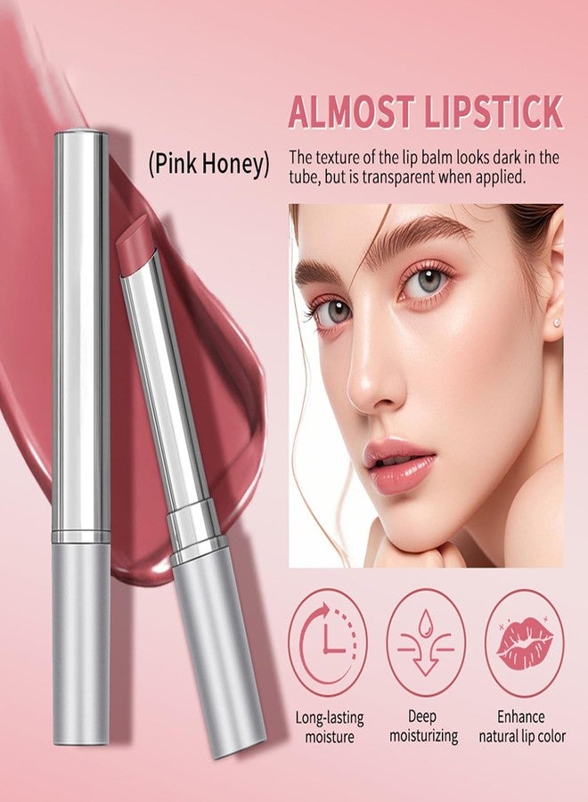 Dulele 2PCS Honey Lipstick Tinted Lip Balm, Glossy Hydrating Lip stick, Sheer Black Jelly Lipstick, Nourishing Black and Pink Lip Stick, Moisturizing Lip Care Balm for Dry Lips - Image 3