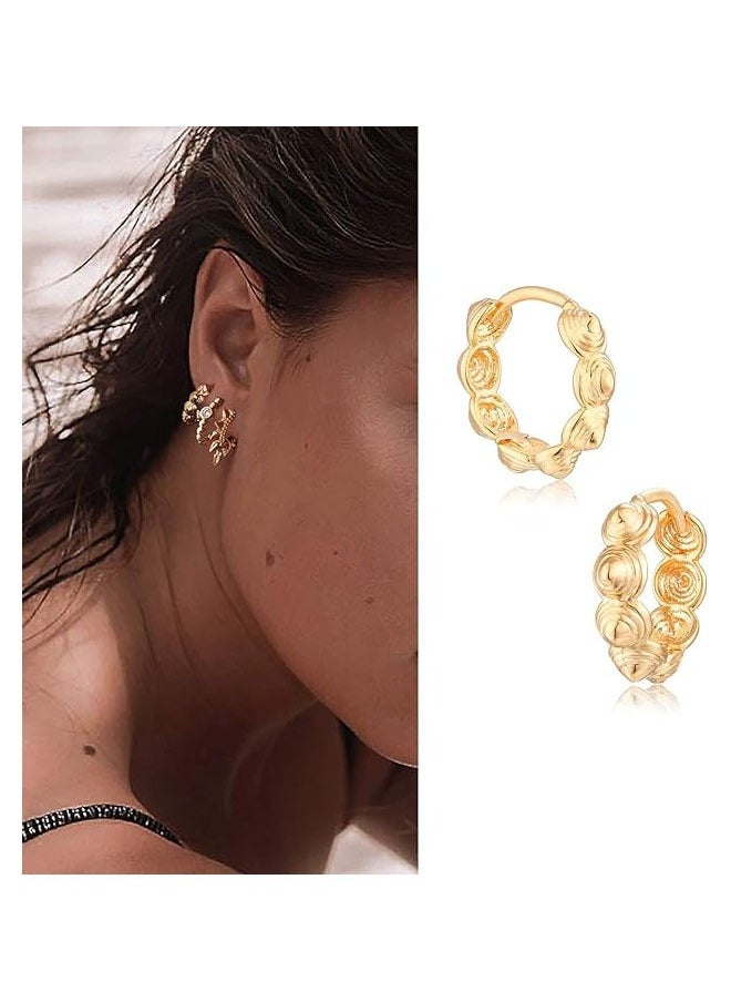 Mevecco - Women Huggie Earrings Gold Hoop 14K Gold Filled Small Simple Handmade Hypoallergenic Everyday Jewelry - Image 1