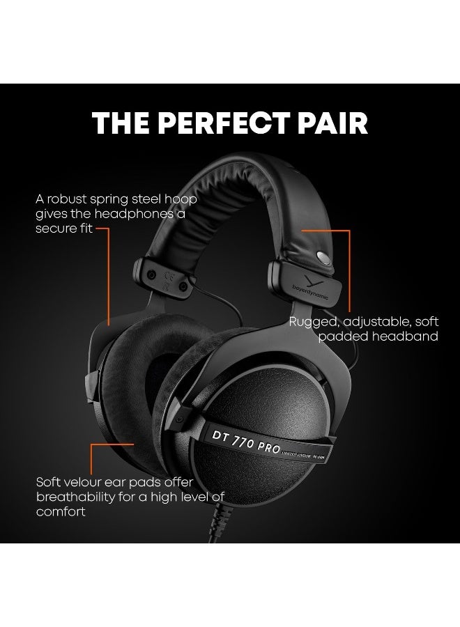 Beyer Dynamic beyerdynamic DT 770 PRO - 250 OHM LE DT 770 Pro 250 ohm Professional Studio Headphones (Limited Black Edition) - Image 2