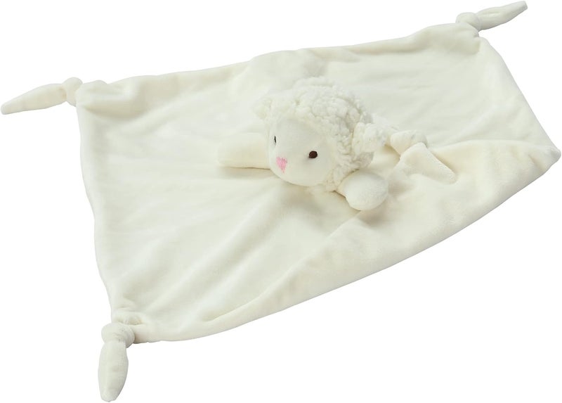 CREVENT Baby Plush Blanket - Adorable Soft Sleeping Toy - Fleece Front + Reverse with Animal Face (Ivory, Sheep) - Image 3