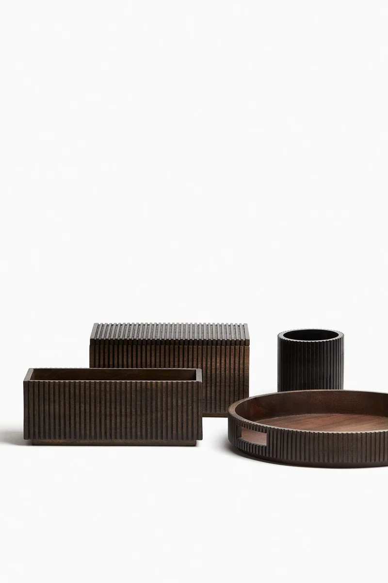اتش اند ام Wooden Cutlery Holder