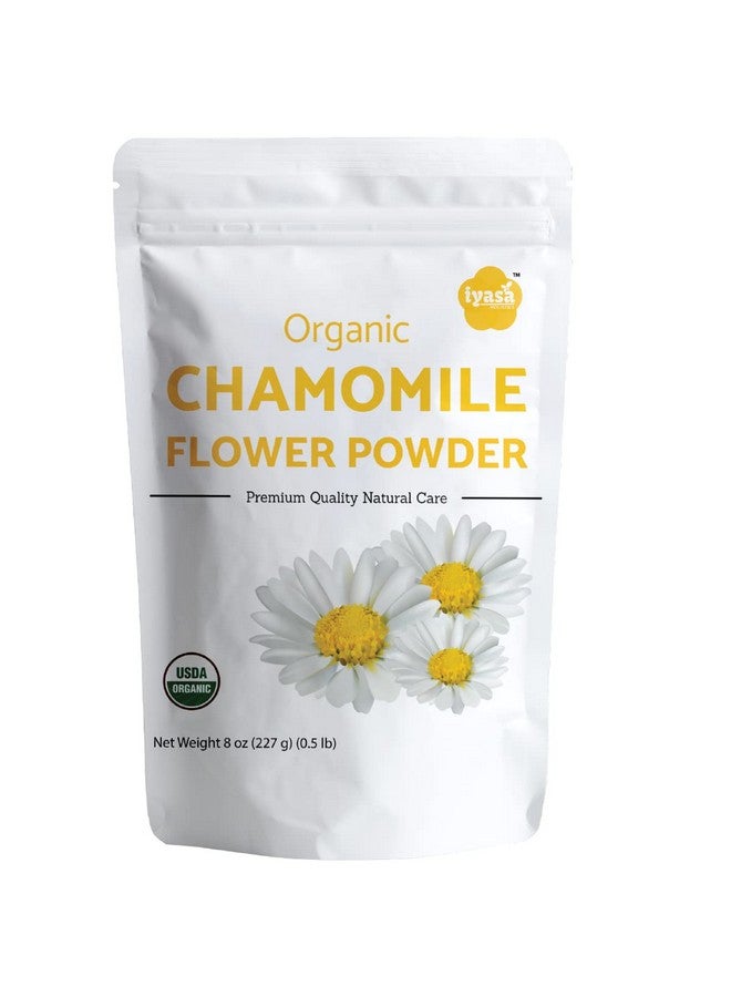 Iyasa Holistics Organic Chamomile Flower Powder, Food Grade for Baking, Cooking, Tea, Summer Drinks, DIY Skin and Hair Care Products, Natural Face Packs, Face Mask 8 oz 223 gm - Image 1