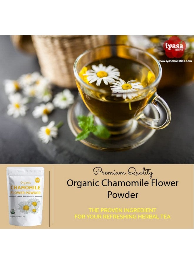 Iyasa Holistics Organic Chamomile Flower Powder, Food Grade for Baking, Cooking, Tea, Summer Drinks, DIY Skin and Hair Care Products, Natural Face Packs, Face Mask 8 oz 223 gm - Image 4