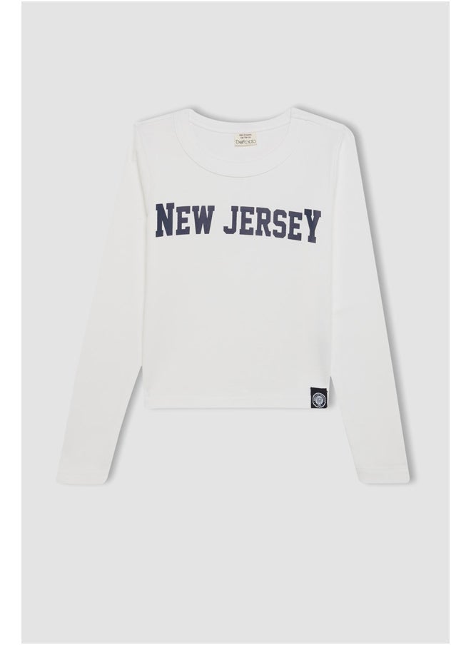 DeFacto - Girl Knitted Regular Fit Crew Neck Long Sleeve T-Shirt - Image 1