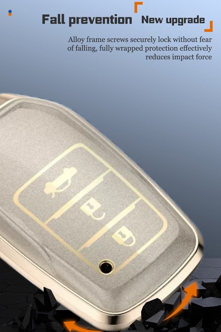 Car key bag, suitable for Toyota car key protector, 3-key key, perfect package car key, high-end, wear-resistant, fashionable. - Image 5