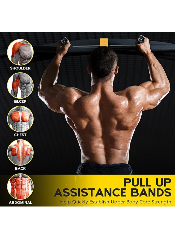 meayul Pull Up Assistance Bands, Adjustable Heavy Duty Resistance Band for Pull Up, Comfortable Fabric Feet/Knee Rest, Assistance Bands for Pull-Up, ull Up Assist Band, Training at Home & Gym, with Carrying Bag - Image 4
