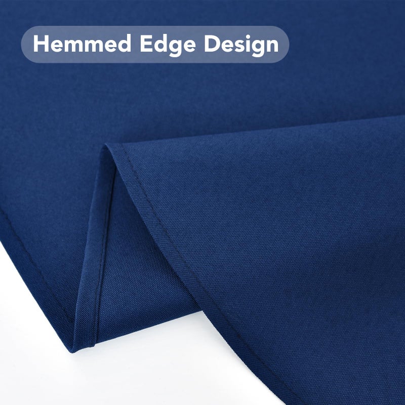 NEWISHER Navy Blue Oval Tablecloth 60x84 inch, Heavy Duty Polyester Fabric Table Cloth, Reusable Washable Solid Table Cover for Dining, Kitchen, Party, Wedding, Indoor Outdoor Tabletop Decoration - Image 4
