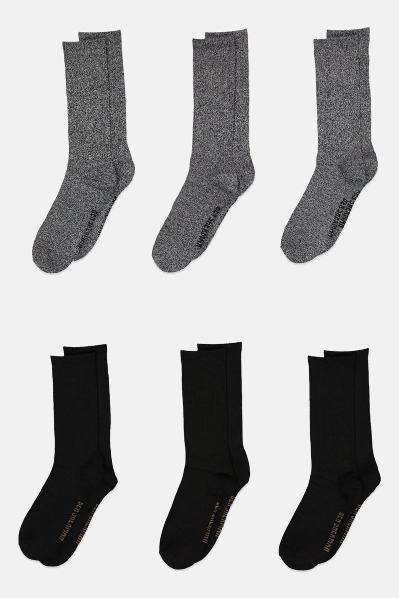Ben Sherman Men 6 Pairs Brand Logo Crew Cut Socks, Multicolor  - Image 3