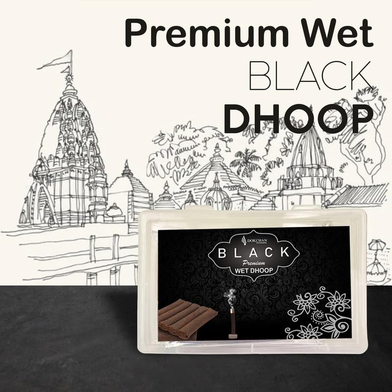 DOKCHAN Premium Wet Dhoop Long Lasting Fragrance for Home Meditation Air Purifier Daily Pooja Rituals Festivals (10 Sticks 1 Box | Black Gugal Chandan Pack of 3) - Image 3