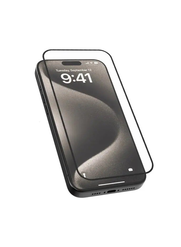 ليفيلو واقي شاشة ثلاثي الأبعاد للخصوصية لهاتف آيفون 16 برو ماكس مع طبقة نهائية فائقة النعومة والاستجابة / غراء الراتينج / زجاج ألومنيوم عالي السيليكون - شفاف - Image 1