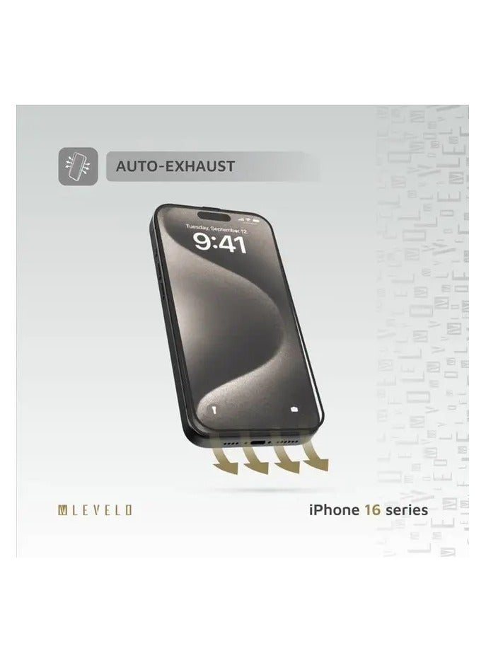 ليفيلو واقي شاشة ثلاثي الأبعاد للخصوصية لهاتف آيفون 16 برو ماكس مع طبقة نهائية فائقة النعومة والاستجابة / غراء الراتينج / زجاج ألومنيوم عالي السيليكون - شفاف - Image 5
