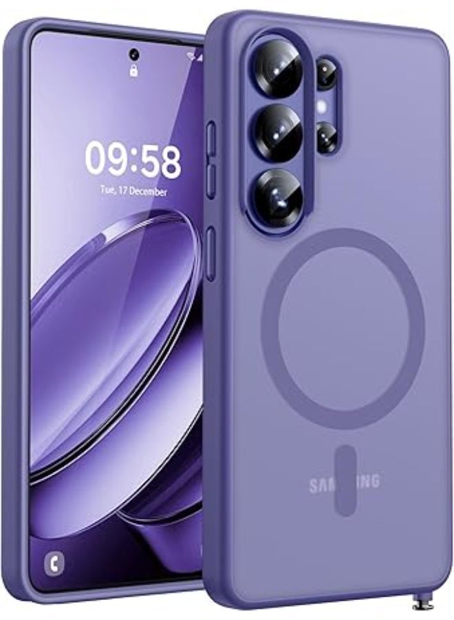 أكاليكس جراب مغناطيسي لهاتف سامسونج جالاكسي إس 26 ألترا، ظهر غير لامع شفاف، جراب مغناطيسي مقاوم للصدمات متوافق مع ماج سيف، لهاتف سامسونج جالاكسي إس 26 ألترا (بنفسجي فاتح) - Image 1