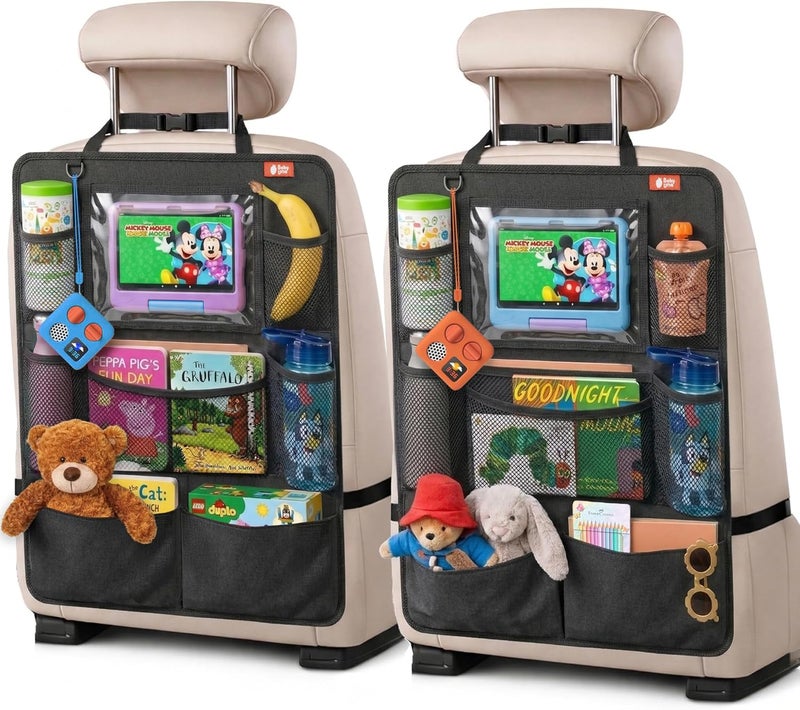 Baby Uma Car Seat Organizer for Children - Set of 2 with Tablet Holder and Multiple Pockets - Image 1