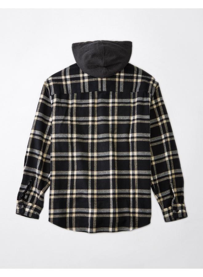 American Eagle Checked Hooded Shirt  - Image 2