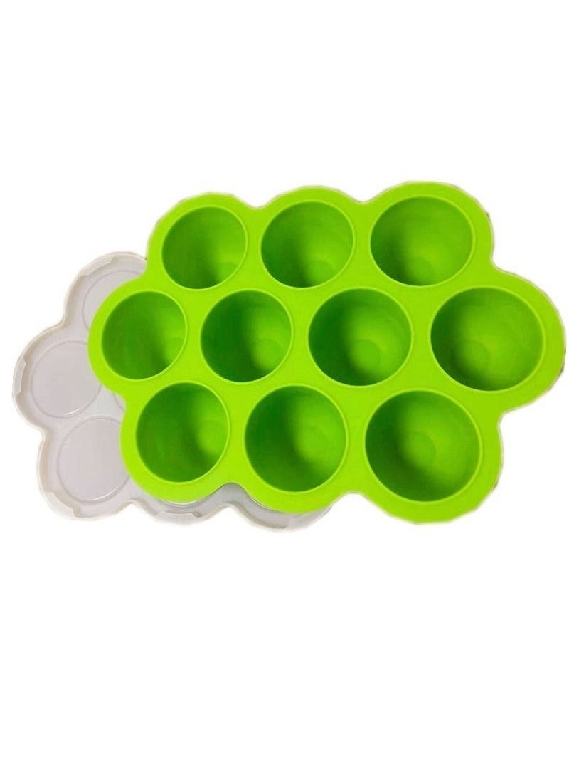 بلومنغ تايم صينية تجميد طعام الأطفال من السيليكون مع غطاء - أخضر - Image 1