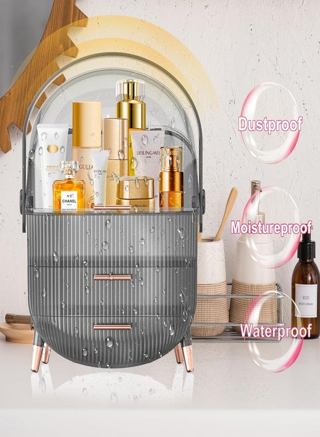 JUVIW Makeup Organizers, Skincare Organizer for Vanity,Portable Cosmetic Display case, Makeup Caddy for Dorm,Bathroom,Dresser Cosmetic Storage Box - Image 3
