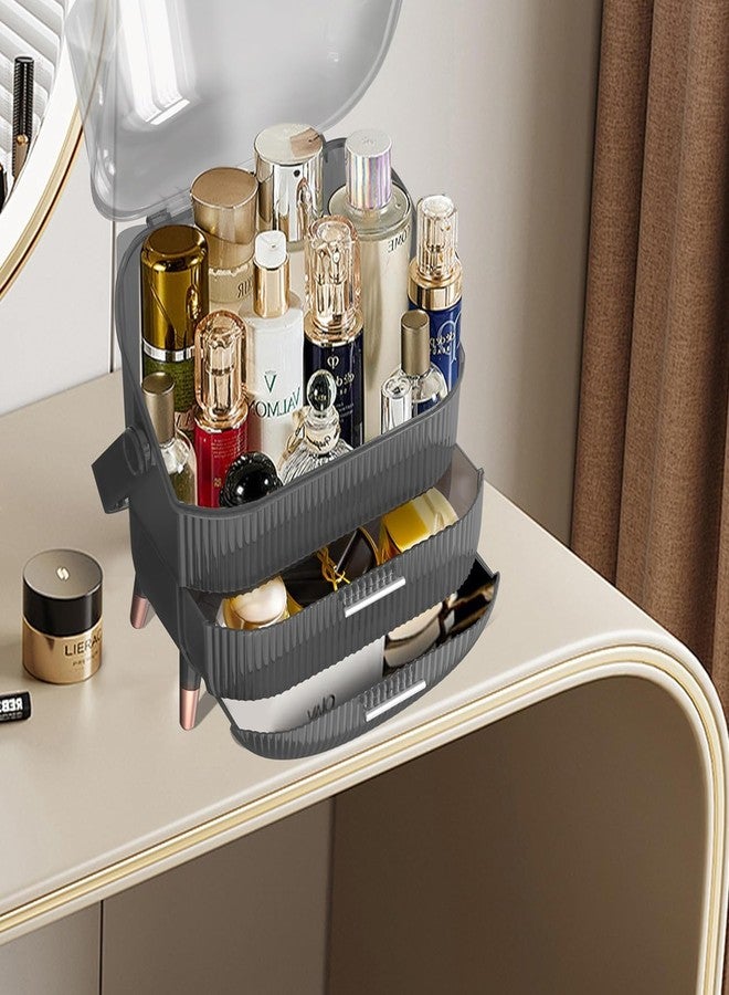 JUVIW Makeup Organizers, Skincare Organizer for Vanity,Portable Cosmetic Display case, Makeup Caddy for Dorm,Bathroom,Dresser Cosmetic Storage Box - Image 5