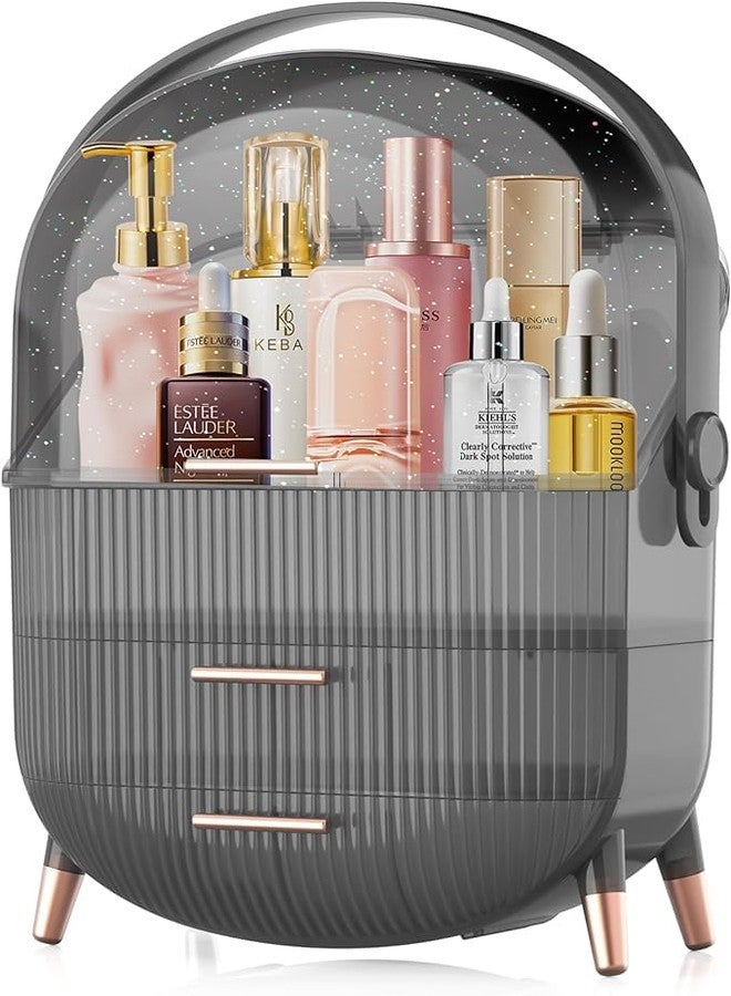 JUVIW Makeup Organizers, Skincare Organizer for Vanity,Portable Cosmetic Display case, Makeup Caddy for Dorm,Bathroom,Dresser Cosmetic Storage Box - Image 2