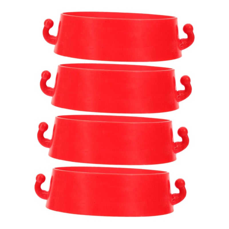 4Pcs Plastic Traffic Cone Connectors For Parking Management And Construction Zones - Image 1