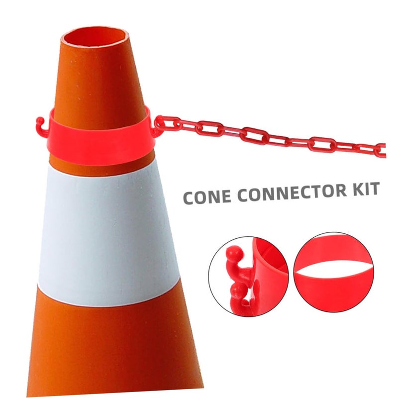4Pcs Plastic Traffic Cone Connectors For Parking Management And Construction Zones - Image 4