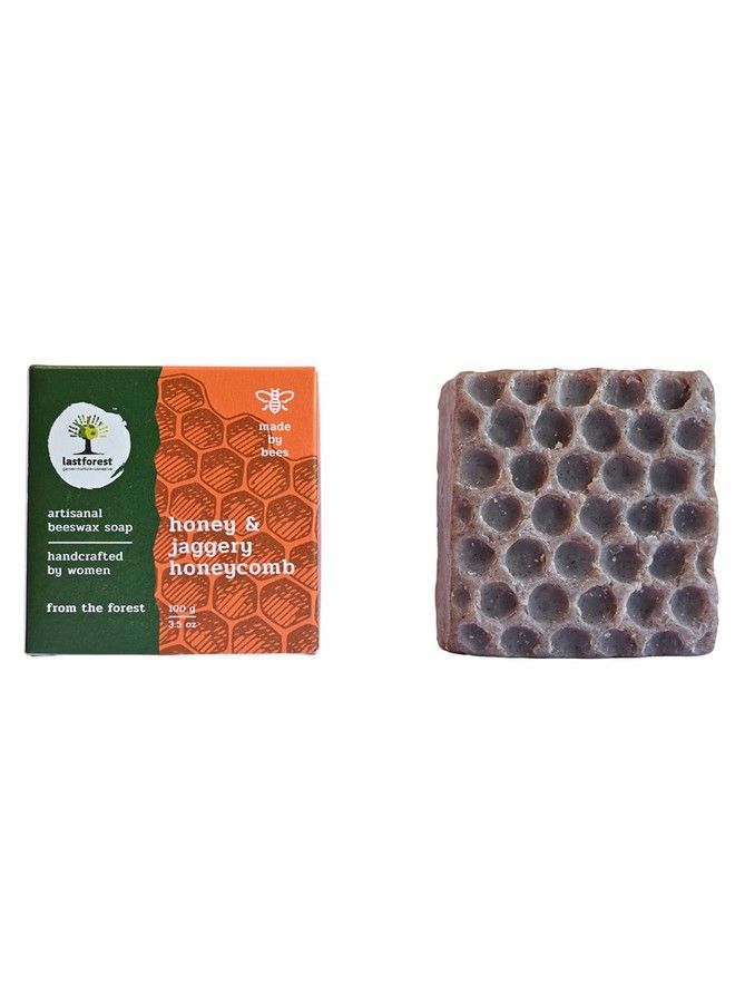 Last Forest Artisanal Handcrafted Handmade Natural Honeycomb Beeswax Soap Honey & Jaggery 100G 100% Natural Ingredients Moisturizing Natural Beeswax Bathing Soap For Men And Women - Image 4