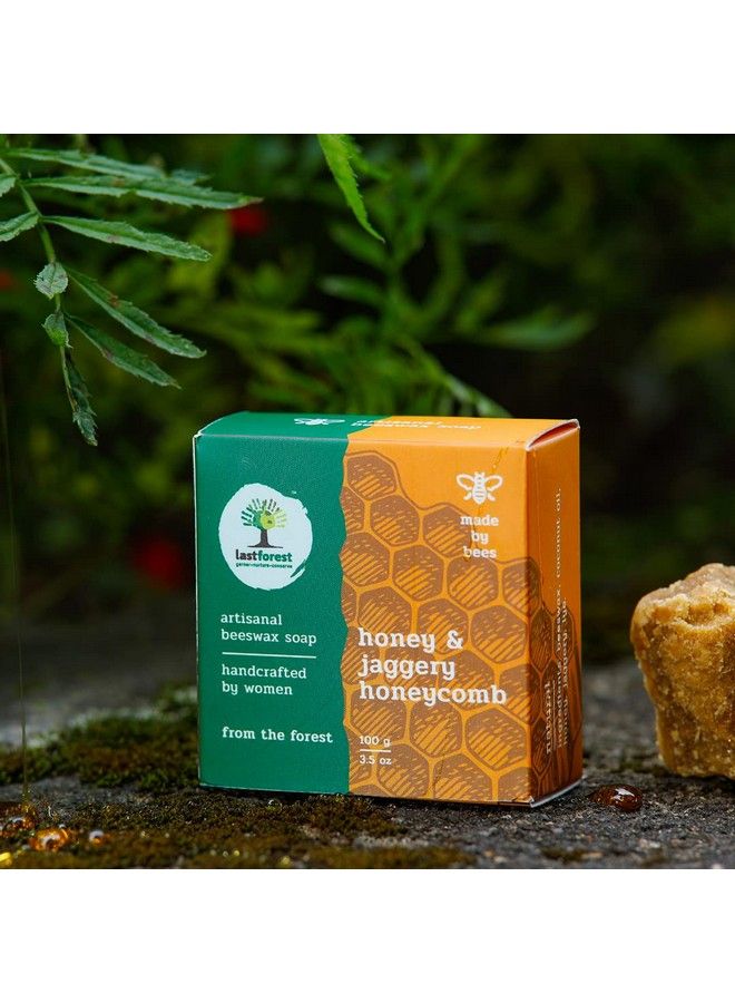 Last Forest Artisanal Handcrafted Handmade Natural Honeycomb Beeswax Soap Honey & Jaggery 100G 100% Natural Ingredients Moisturizing Natural Beeswax Bathing Soap For Men And Women - Image 3