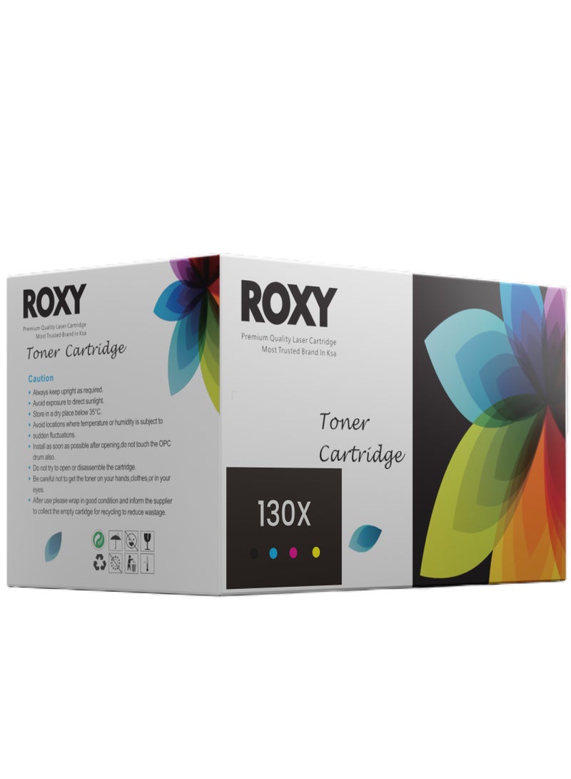 روكسي مجموعة خراطيش حبر متوافقة مع روكسي 130X/130A؛ أسود CF350X/A، سماوي CF351X/A، أصفر CF352X/A، وأرجواني CF353X/A لطابعات HP LaserJet Pro Color MFP M176 / M177 / M177fw - Image 2