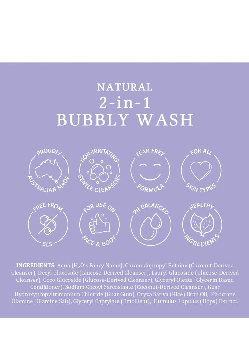 MOOGOO MooGoo 2-in-1 Bubbly Wash - A gentle cleansing baby bubble bath, body wash and baby shampoo - Great for sensitive and delicate baby skin - vegan, cruelty-free, fragrance-free, and SLS-free formula  - Image 3