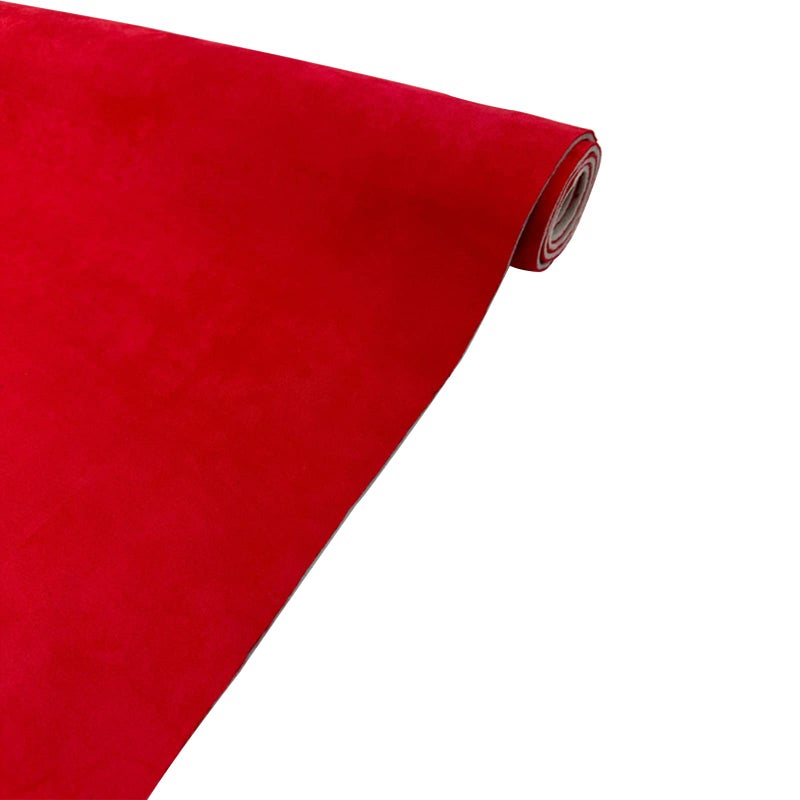 Teemall Red Suede Headliner Fabric with Foam Backing Automotive Roof Upholstery Headliner Fabric Craft Foam Backing for Car ReplacementRepair 6096