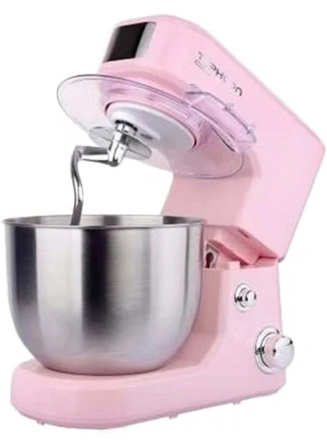 Typhoon Stand Mixer - 1300 Watts - 5 Liter Capacity - 6 Speeds - Pink - TY-03-001 - Image 1