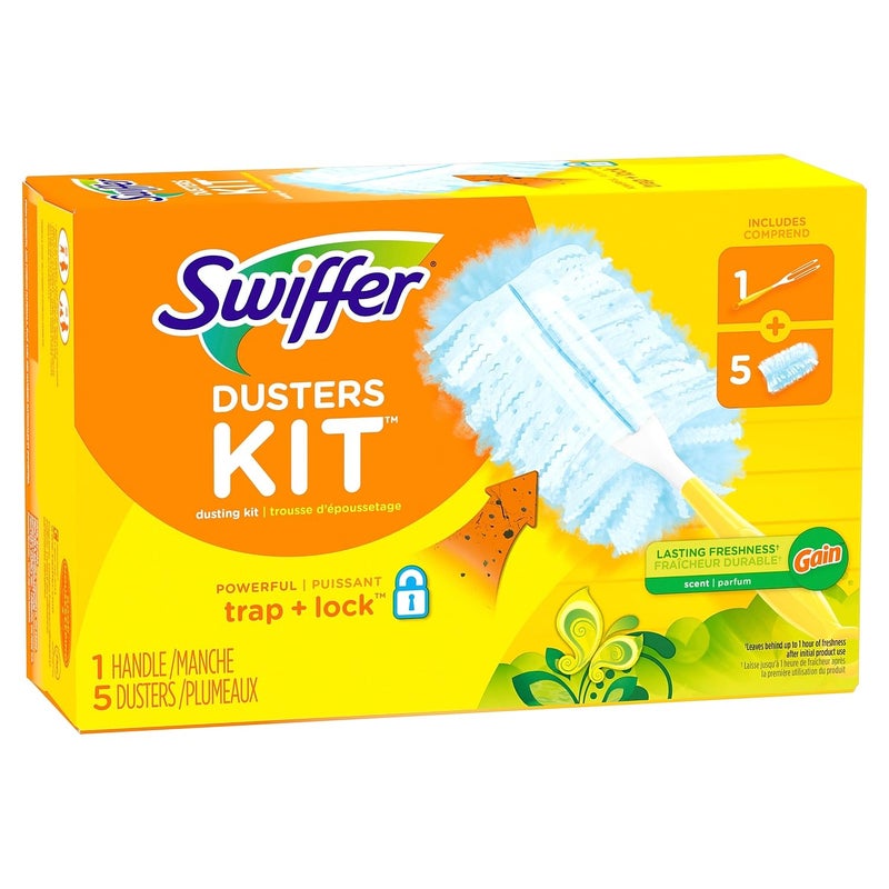 Swiffer Heavy Duty Dusters Starter Kit, Gain, Blue (74330) - Image 1