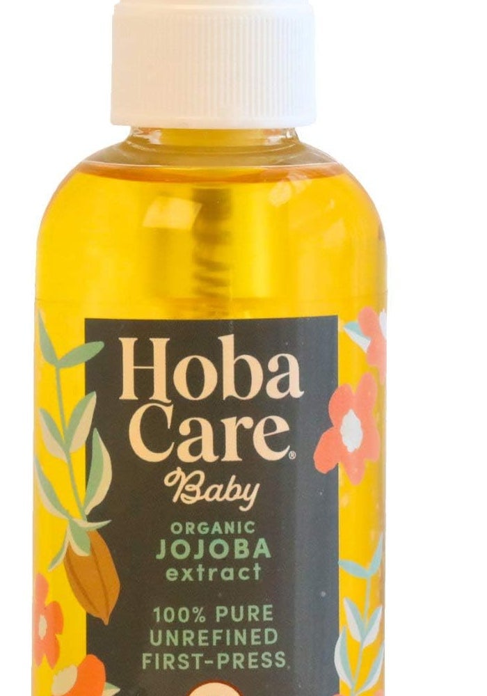 HobaCare Organic Jojoba Baby Oil with Pump - 100% Pure Natural Unrefined Unscented Cold Pressed Jojoba Oil for Baby Hair, Infant Skin, Body Care (4.22 oz) - Image 1