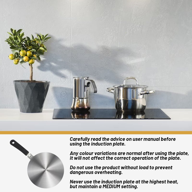 Amviner Induction Plate Adapter for Glass Cooktop Heat Diffuser for Electric Gas Glass Stove with Detachable Handle, 9.45 Inches - Image 5