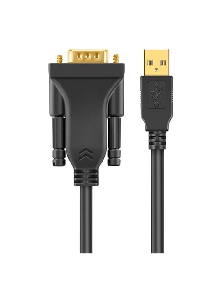 erorex USB to RS232 Serial Adapter, 10 Feet USB to DB9 Female Converter Cable for Various systems, 3 Meters/Black - Image 5