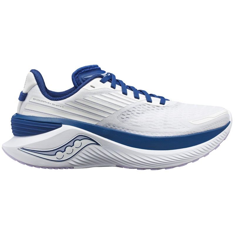 Saucony Women's Endorphin Shift 3 Sneaker, White/Indigo, 12 - Image 2