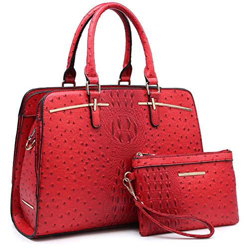 DASEIN Women Handbag Wallet Tote Shoulder Hobo Bag Top Handle Satchel Purse Set 2pcs with 3 Compartments - Image 4