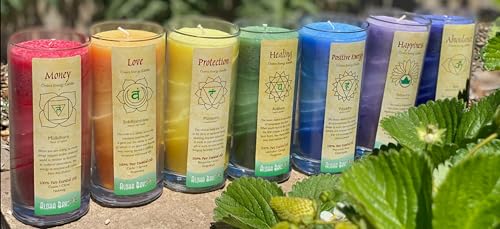 Aloha Bay Premium Scented Candle Hand Made Chakra Energy Jar | 11 Oz Jar | Love, Svadhishtana| Yoga, Prayer & Meditation Candle | Long Burn 60 Hours | Essential Oils of Cedar, Spruce & Rosemary | Aloha Bay - Image 5