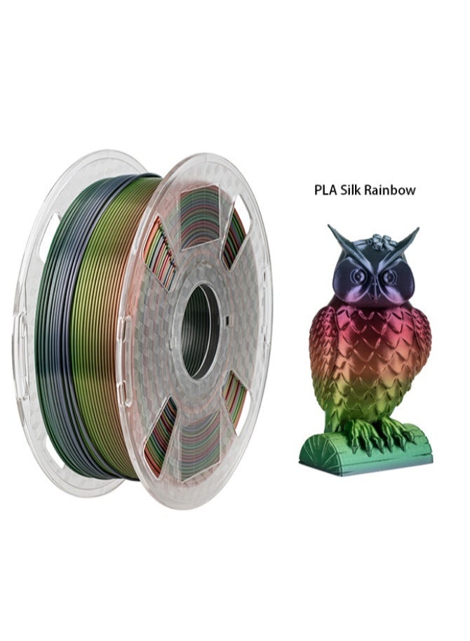 وبوت جي سي سي خيط PLA حريري متدرج ألوان قوس قزح 1.75 مم وزن 1 كجم، خيط طباعة ثلاثية الأبعاد لامع متعدد الألوان بانتقال لوني سلس، خيط PLA حريري سهل الطباعة لطابعات FDM ثلاثية الأبعاد، خيط زخرفي قوس قزح للنماذج الفنية، المزهريات، المجسمات، ونماذج العرض مع قطر ثابت وبثق متوازن وجودة طباعة مستقرة - Image 2