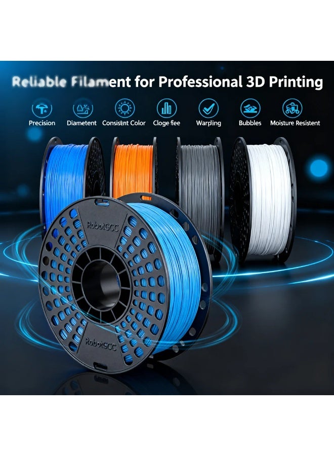 robotgcc PLA Silk Rainbow Gradient 1.75mm 3D Printing Material 1KG Spool for FDM 3D Printing, Glossy Multicolor 3D Printing Material with Smooth Color Transition Effect, Continuous Rainbow Color Changing 3D Printing Material, Easy Print Silk Surface Finish, Stable Extrusion Performance, Consistent Diameter ±0.02mm, Low Warping Behavior, Strong Layer Adhesion, High Precision 3D Printing Material for Decorative Models, Vases, Figurines, Art Designs, Display Prototypes, Creative Projects Compatible with Most 3D Printers - Image 5