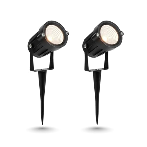 D'Mak Aluminium 5 Watt Warm White Waterproof Spike LED Garden Light for Outdoor Purposes (Pack of 2) - Image 1