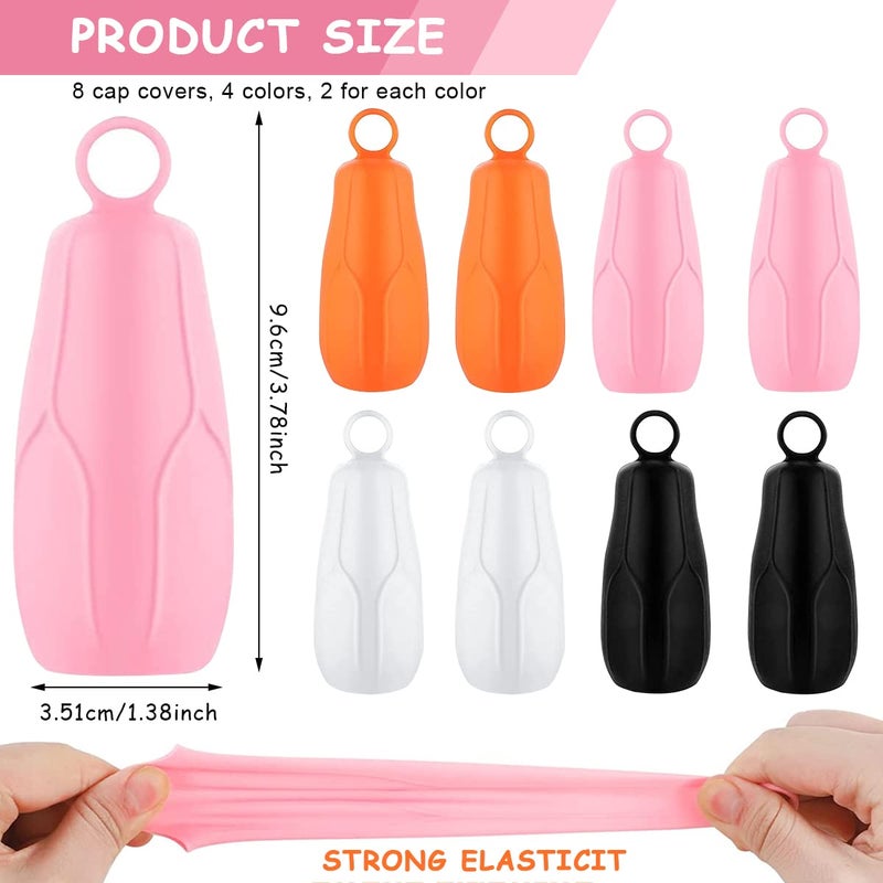 M'AYCREATE ® 8 Pack Elastic Sleeves for Travel Bottles for Toiletries Leak Proofing, Silicone Cover for Bottle, Leakproof Travel Toiletry Bottles Sleeve Reusable Travel Accessories with Loop Handle - Image 2
