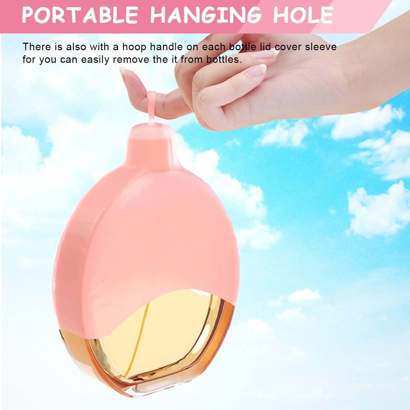 M'AYCREATE ® 8 Pack Elastic Sleeves for Travel Bottles for Toiletries Leak Proofing, Silicone Cover for Bottle, Leakproof Travel Toiletry Bottles Sleeve Reusable Travel Accessories with Loop Handle - Image 5