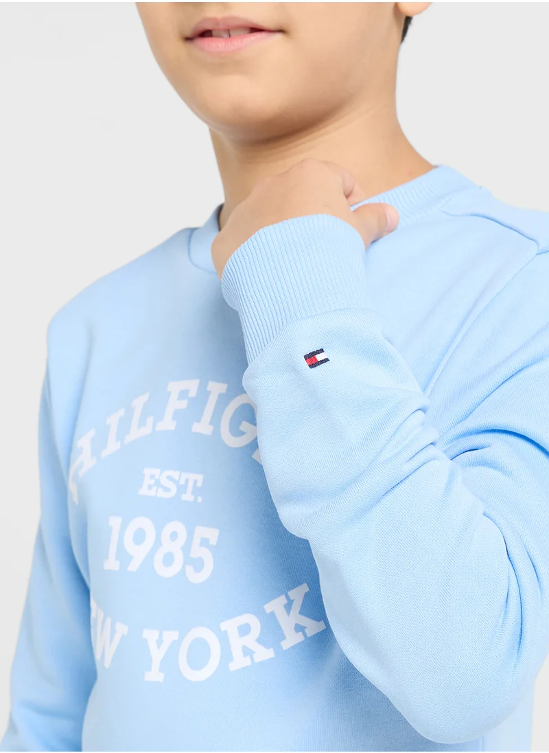 TOMMY HILFIGER MONOTYPE FLOCK REG SWEATSHIRT