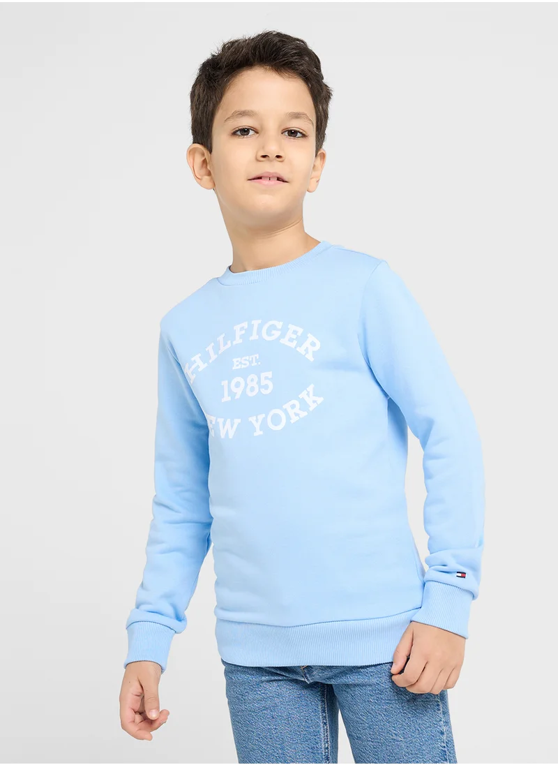 TOMMY HILFIGER MONOTYPE FLOCK REG SWEATSHIRT