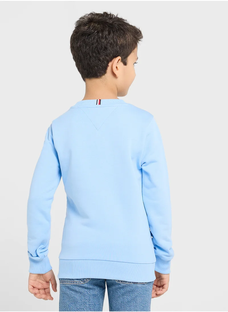 TOMMY HILFIGER MONOTYPE FLOCK REG SWEATSHIRT
