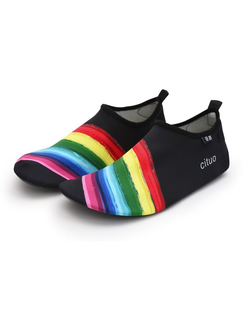 Loquat Children's Beach Shoes, Swimming Shoes, Skin Friendly Shoes Rainbow - Image 1